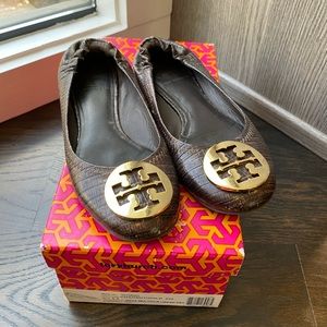 Tory Burch Multicolor Lizard Print Flats